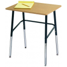 Schülertisch höhenverstellbar, abgebildet Modell 910, Tischplatte Buche, Gestell Schwarz