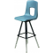 Drehhocker höhenverstellbar, abgebildet Modell 799, Sitzschale Blau, Gestell Chrom